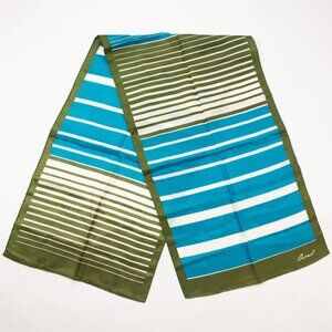 Burmel Striped Long Scarf Vintage Accessories made in Japan